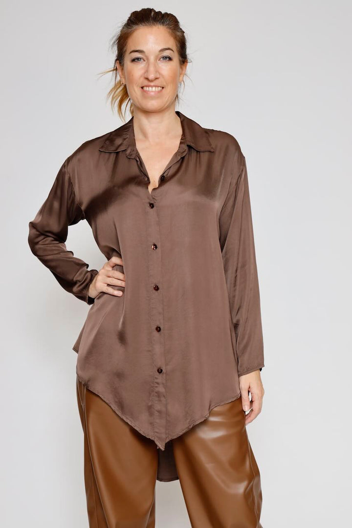 CAMISA P25AN126-MARRON