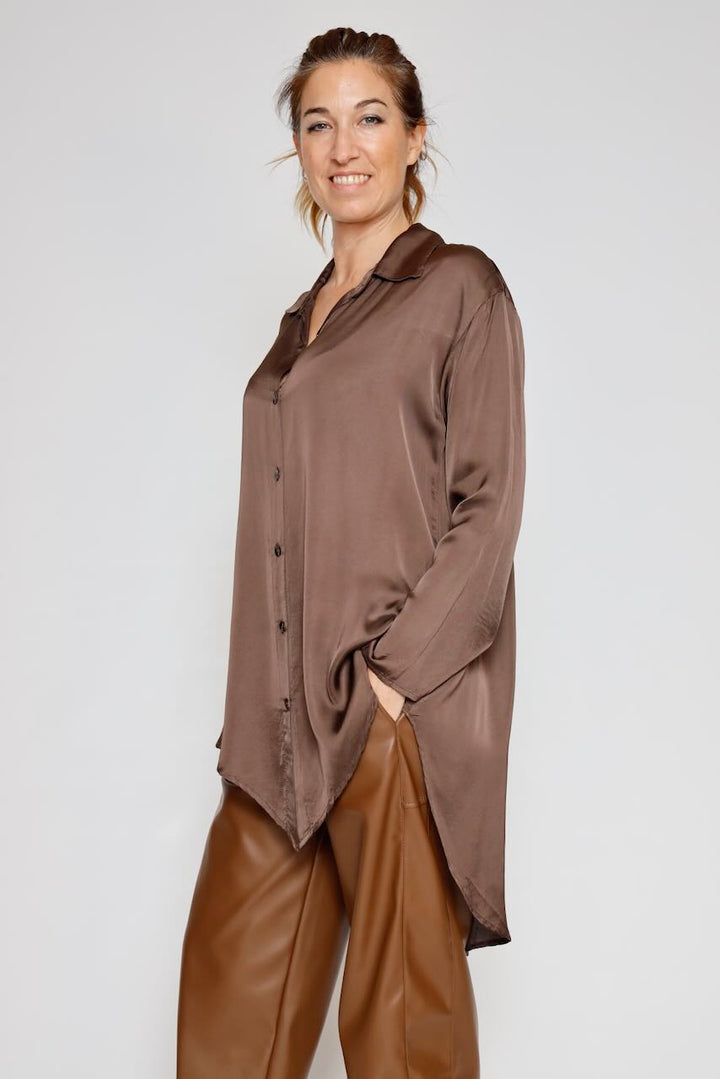 CAMISA P25AN126-MARRON