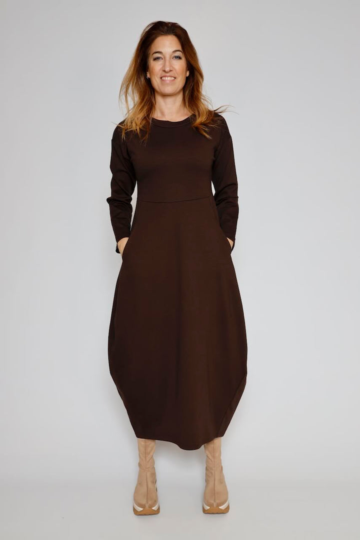 VESTIDO A25AP701-MARRON