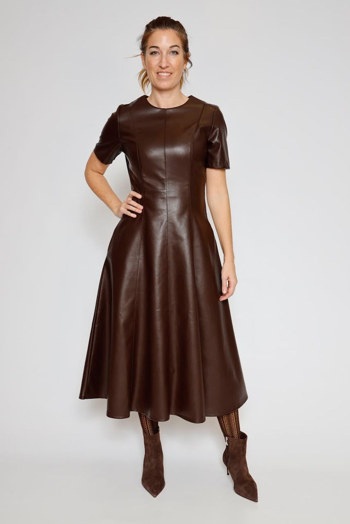 VESTIDO A25MO701-MARRON