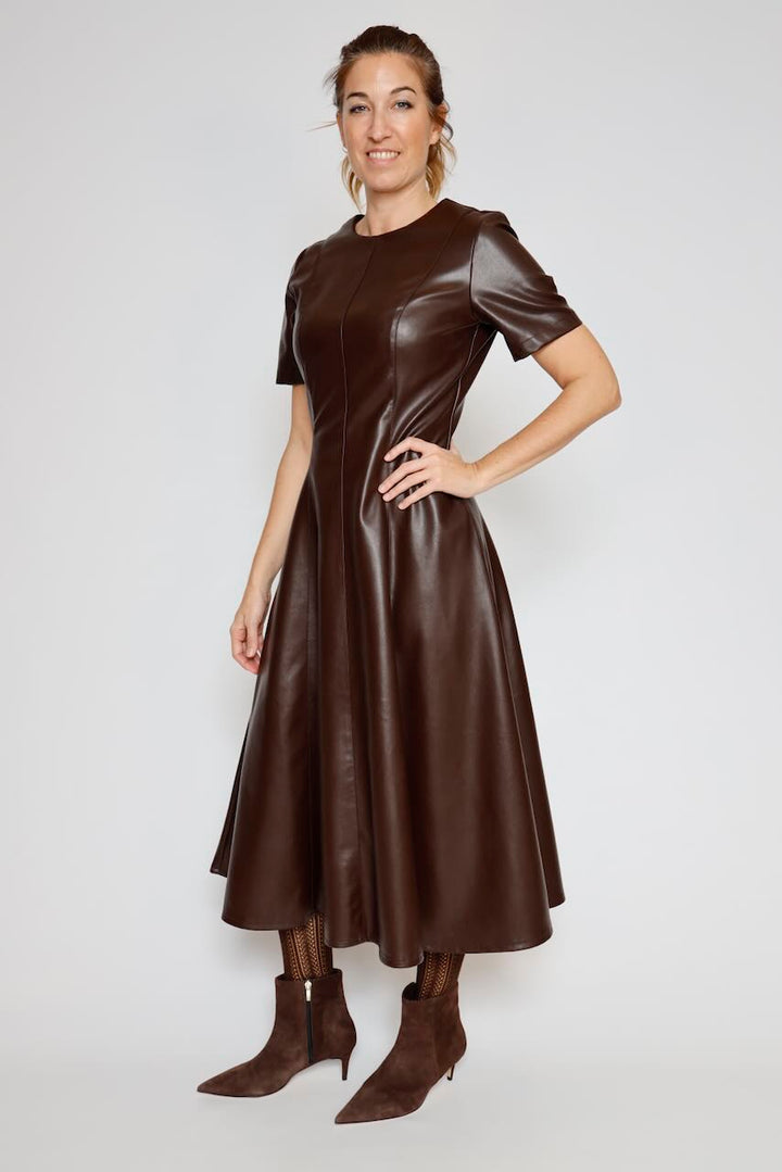 VESTIDO A25MO701-MARRON