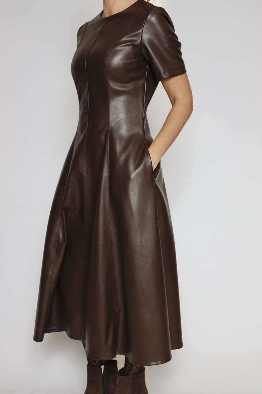 VESTIDO A25MO701-MARRON