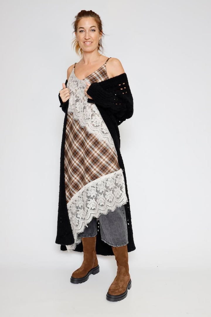 VESTIDO A25RU701-MULTI MARRON