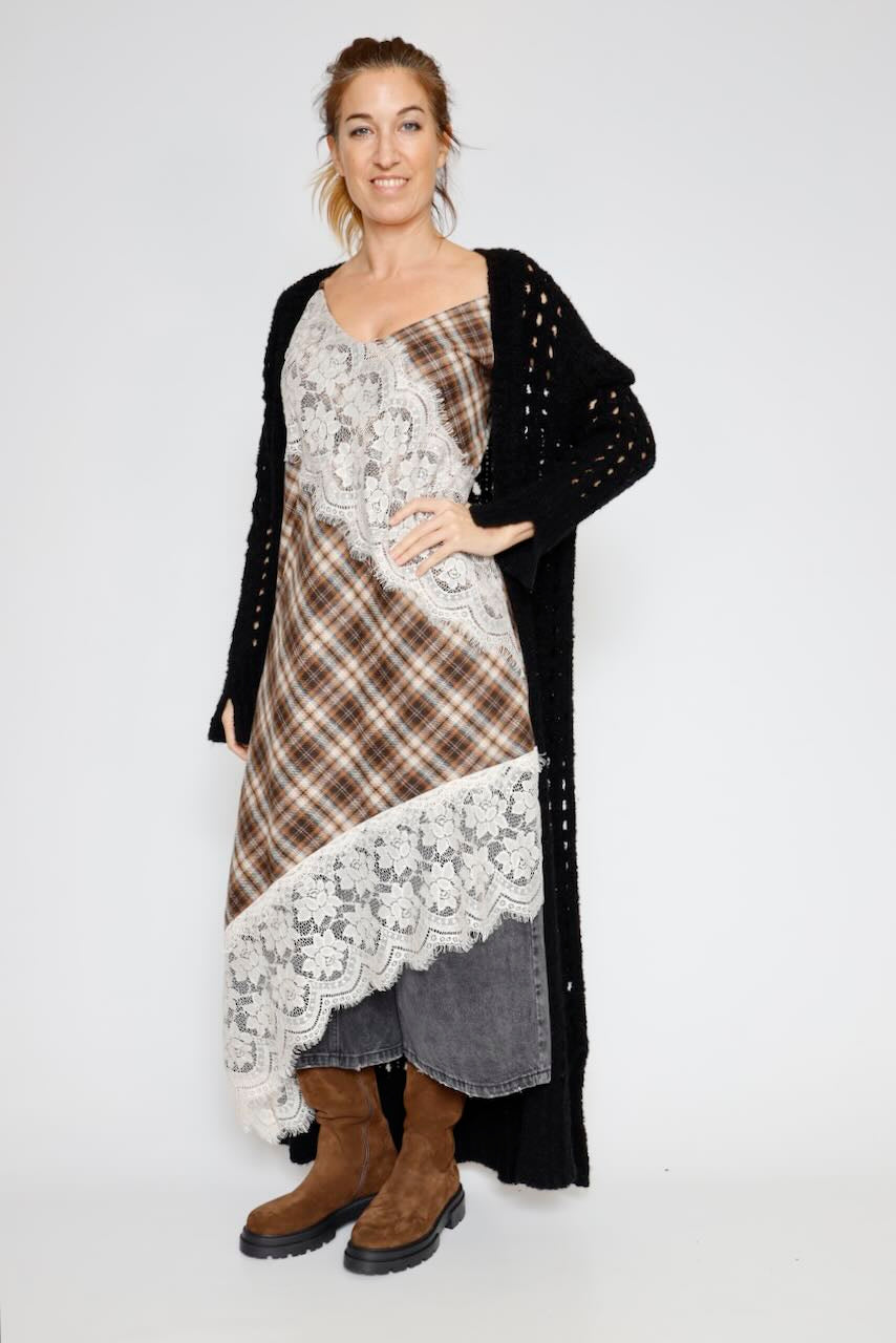 VESTIDO A25RU701-MULTI MARRON