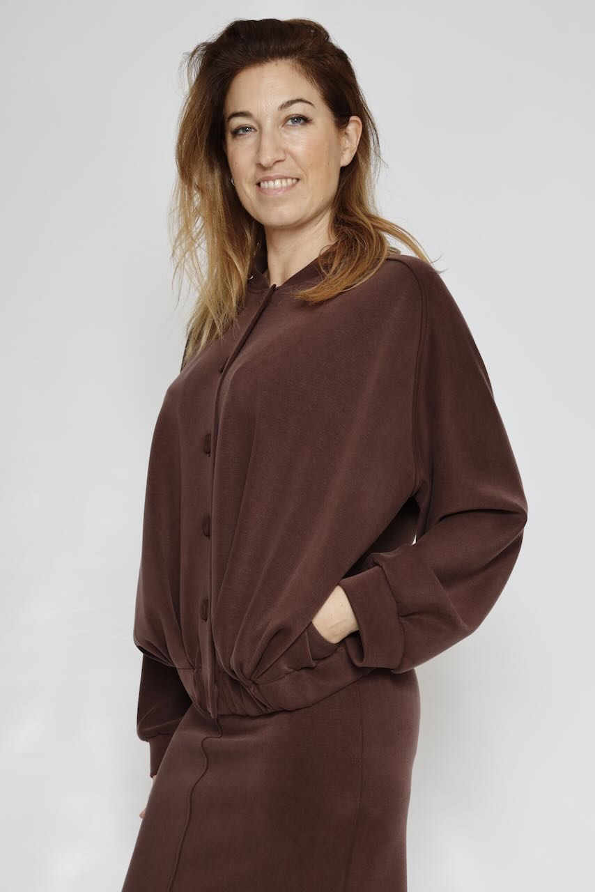 BOMBER BY09158-MARRON