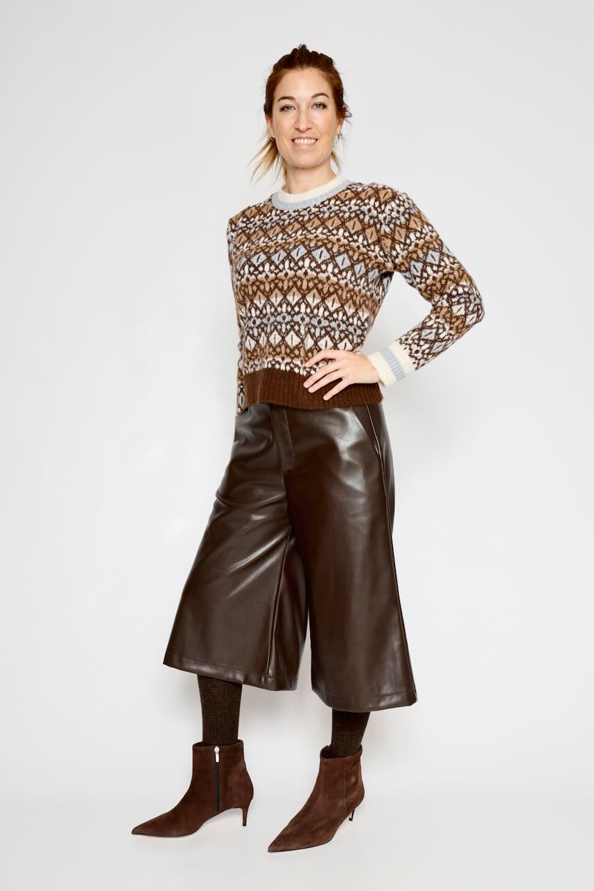 JERSEY 12695-LATTE/MARRRON