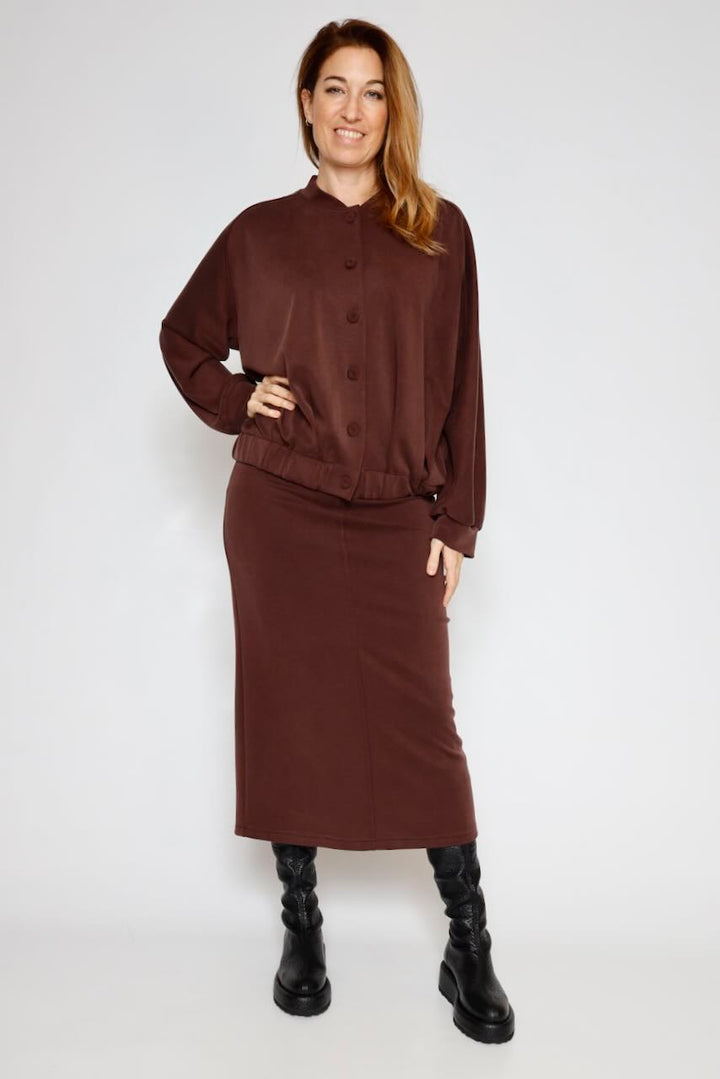 FALDA BY09162-MARRON