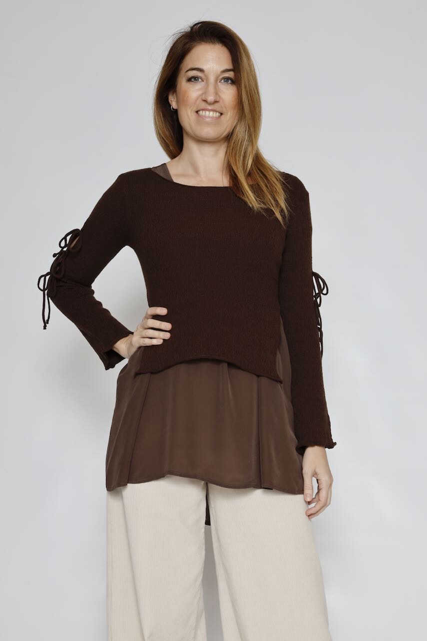 JERSEY 25499-MARRON