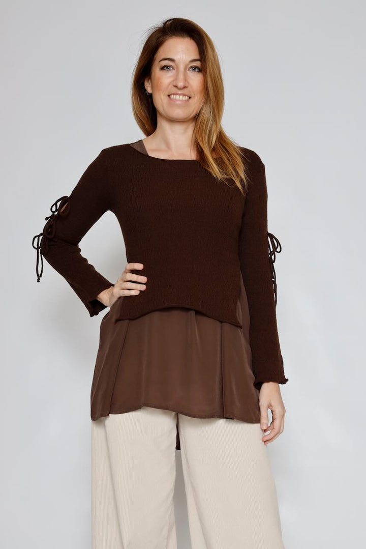 JERSEY 25499-MARRON