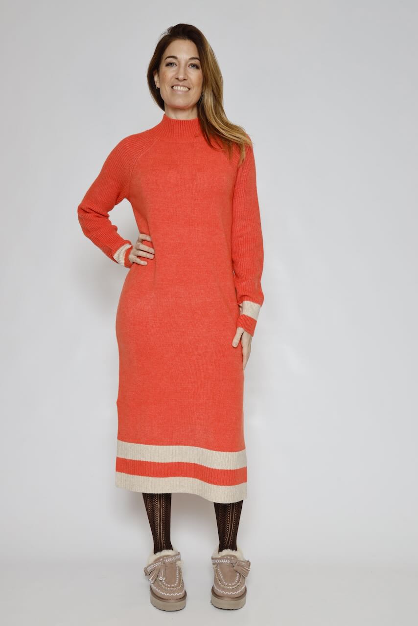 VESTIDO PUNTO LAVINIA.5002513-CORAL