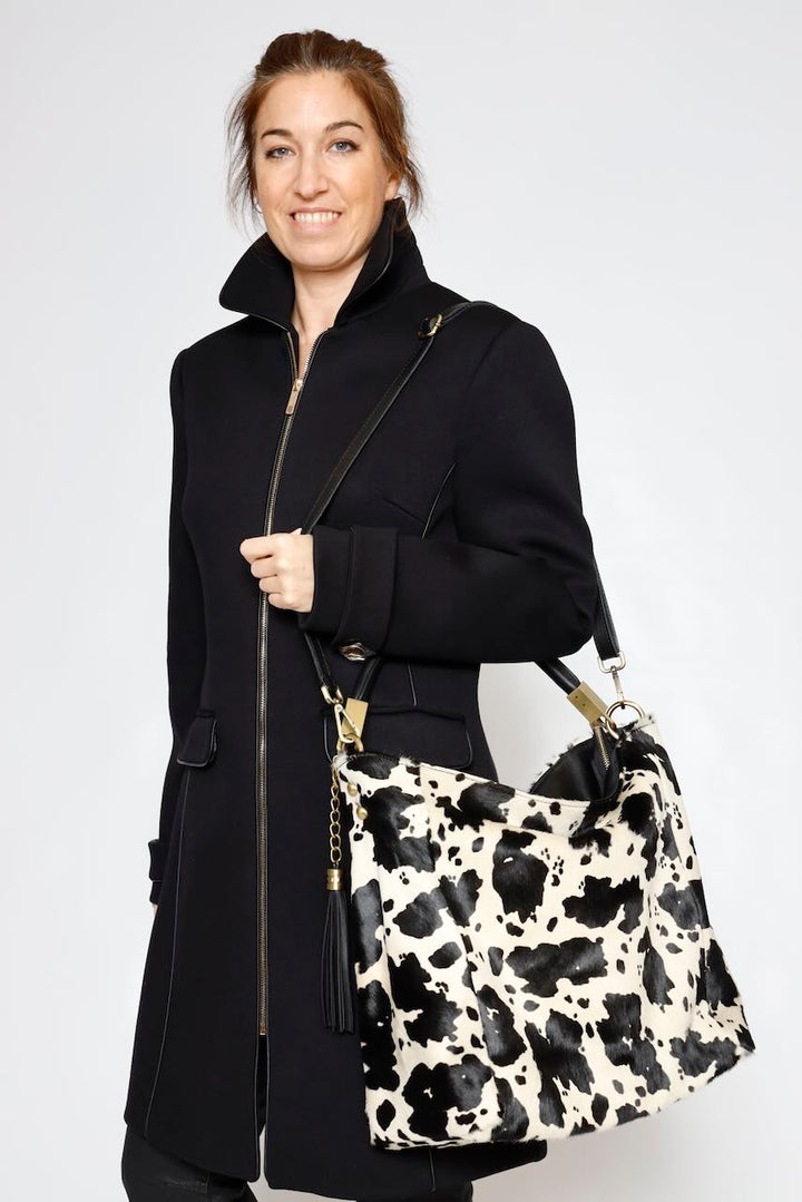 BOLSO VACA CV65872-BLANCO/NEGRO