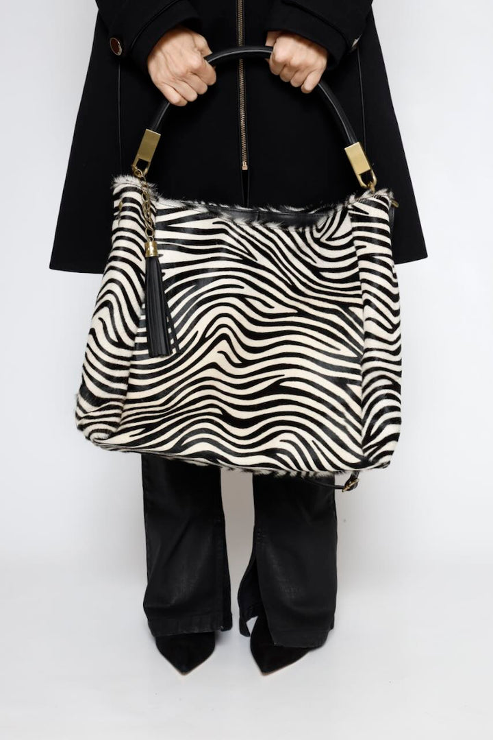 BOLSO CEBRA NEGRO BLANCO CV65872-NEGRO/BLANCO