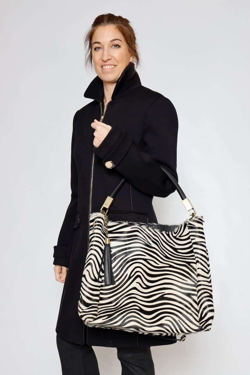 BOLSO CEBRA NEGRO BLANCO CV65872-NEGRO/BLANCO