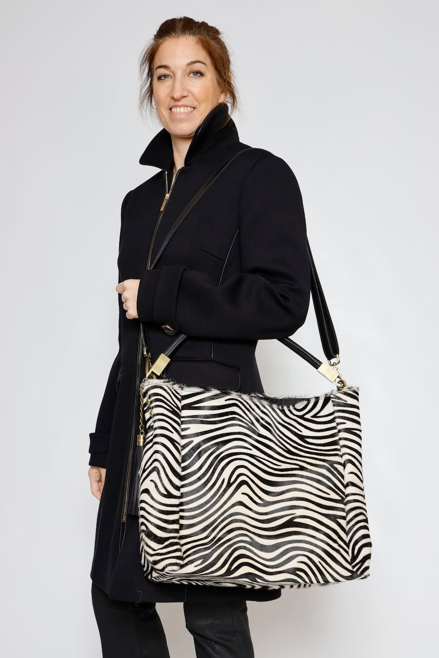 BOLSO CEBRA NEGRO BLANCO CV65872-NEGRO/BLANCO