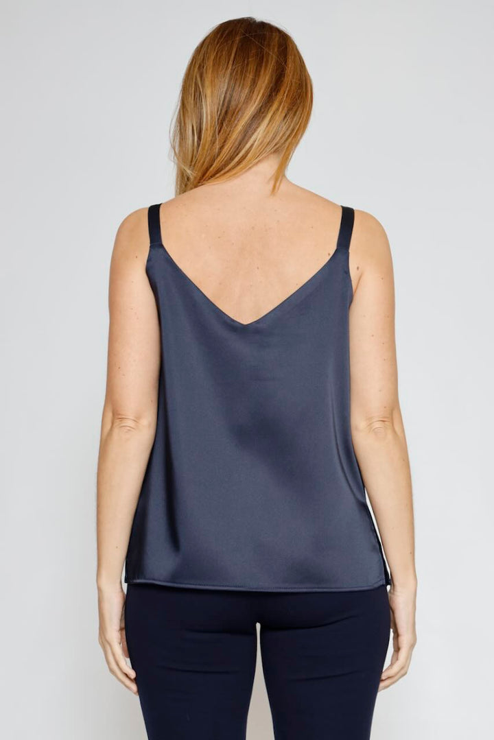 Top de satén con tirantes 54-2234-MARINO