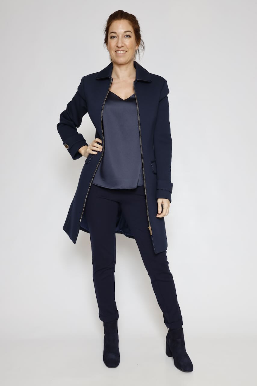 Top de satén con tirantes 54-2234-MARINO