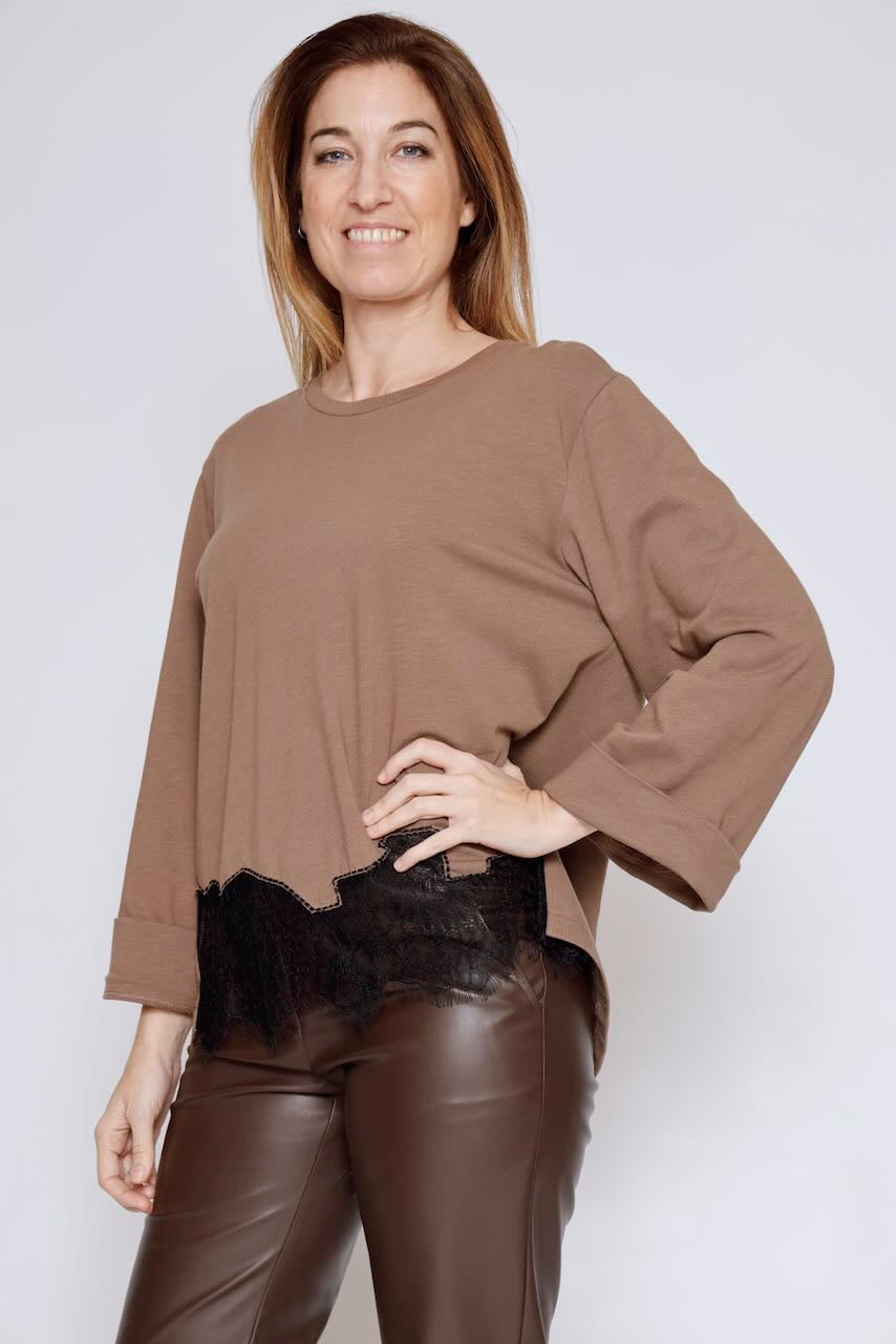 BLUSA  54-2118-MARRON