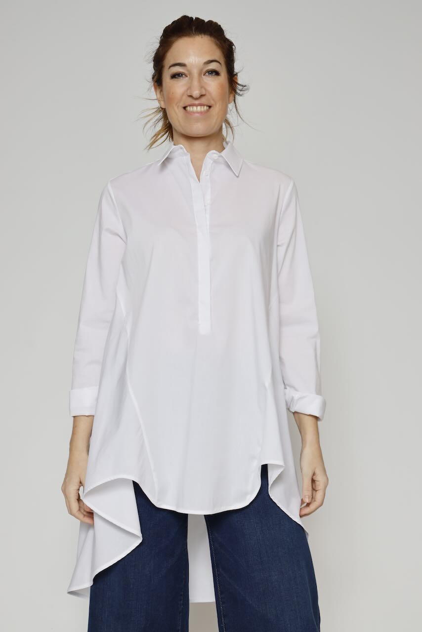 CAMISA LARGA CED3FDK-BLANCO