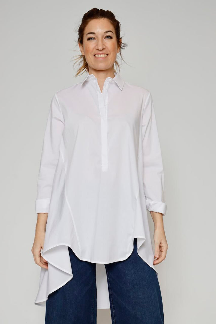 CAMISA LARGA CED3FDK-BLANCO