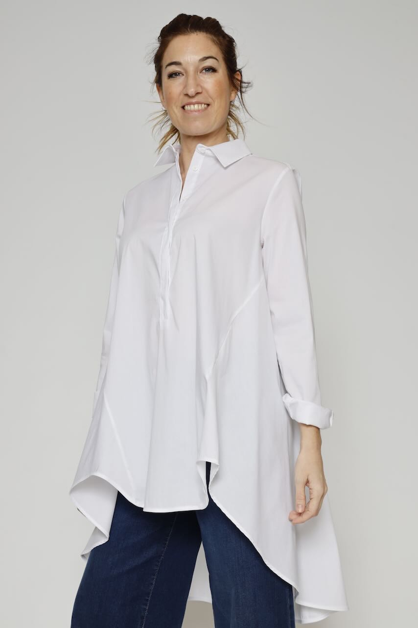 CAMISA LARGA CED3FDK-BLANCO