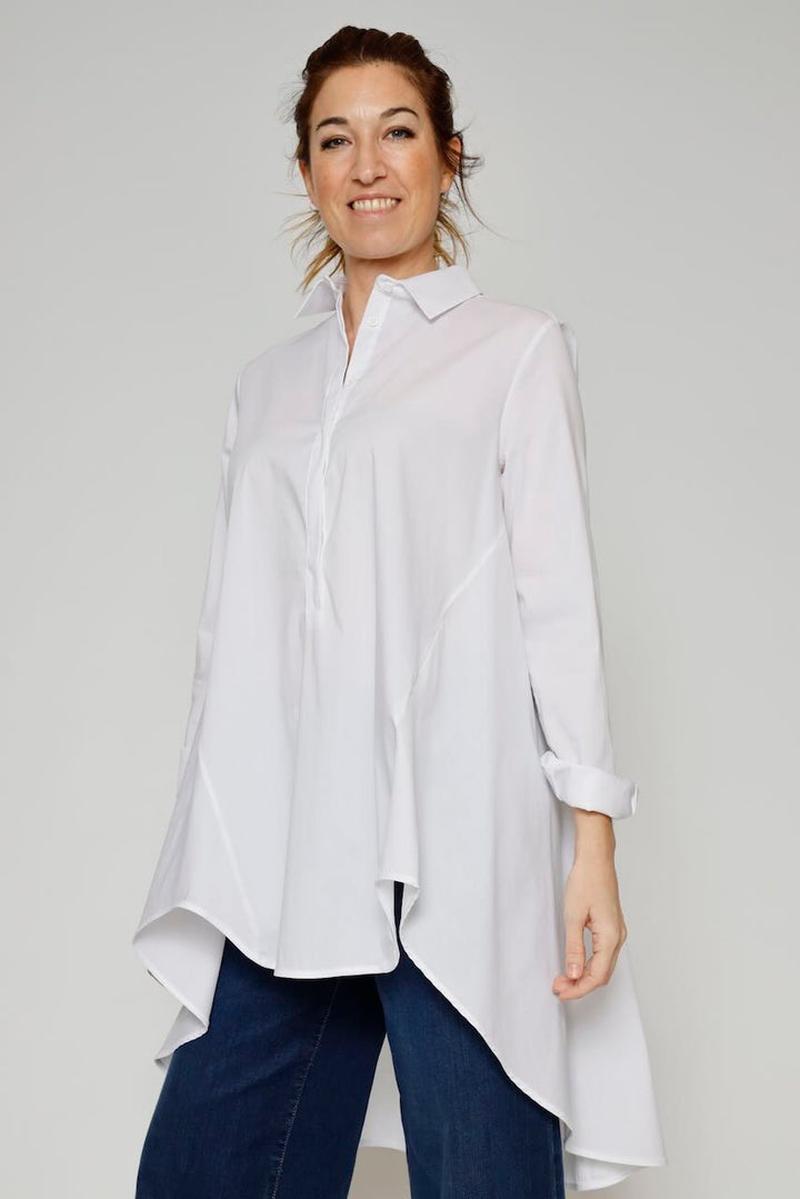 CAMISA LARGA CED3FDK-BLANCO