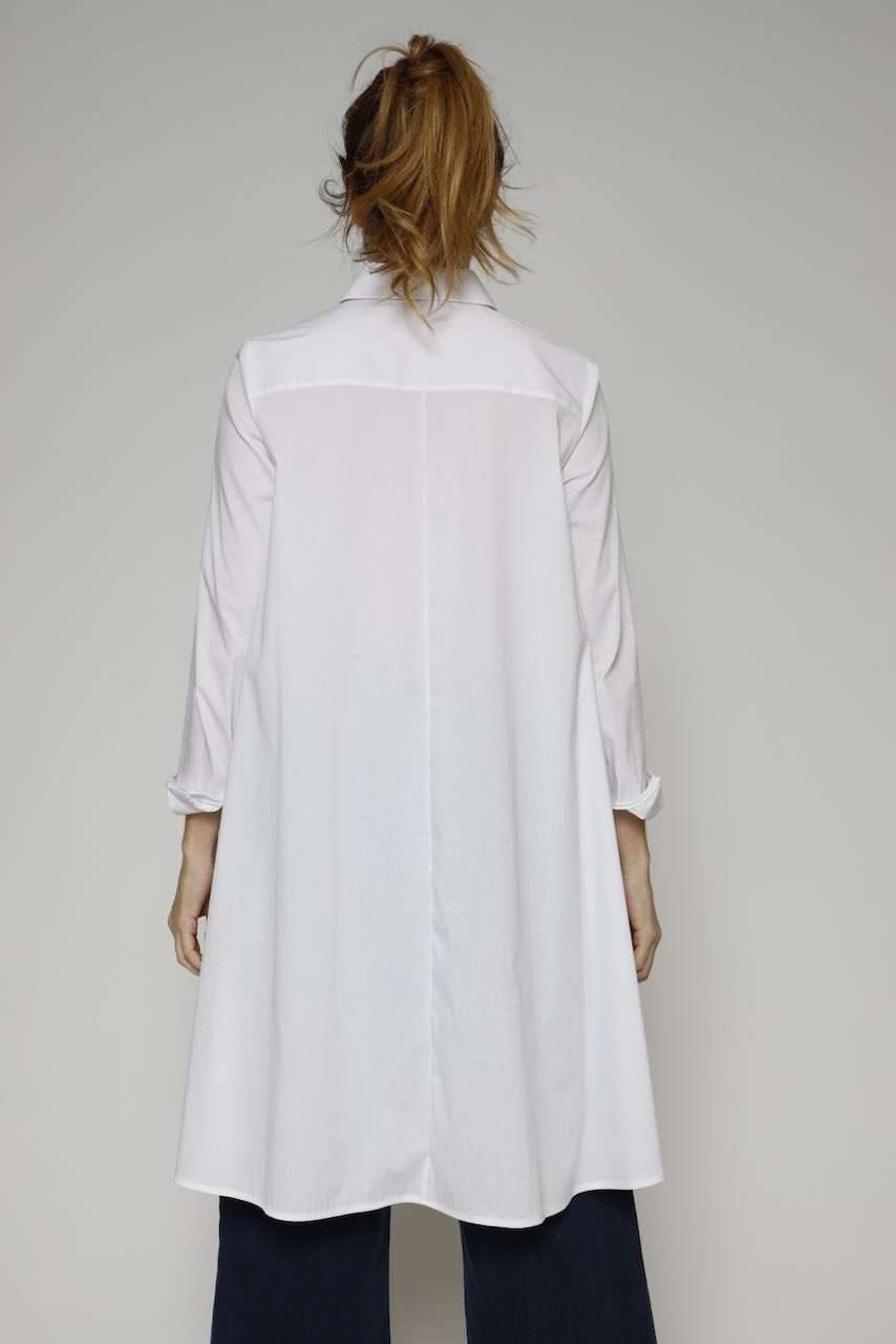 CAMISA LARGA CED3FDK-BLANCO