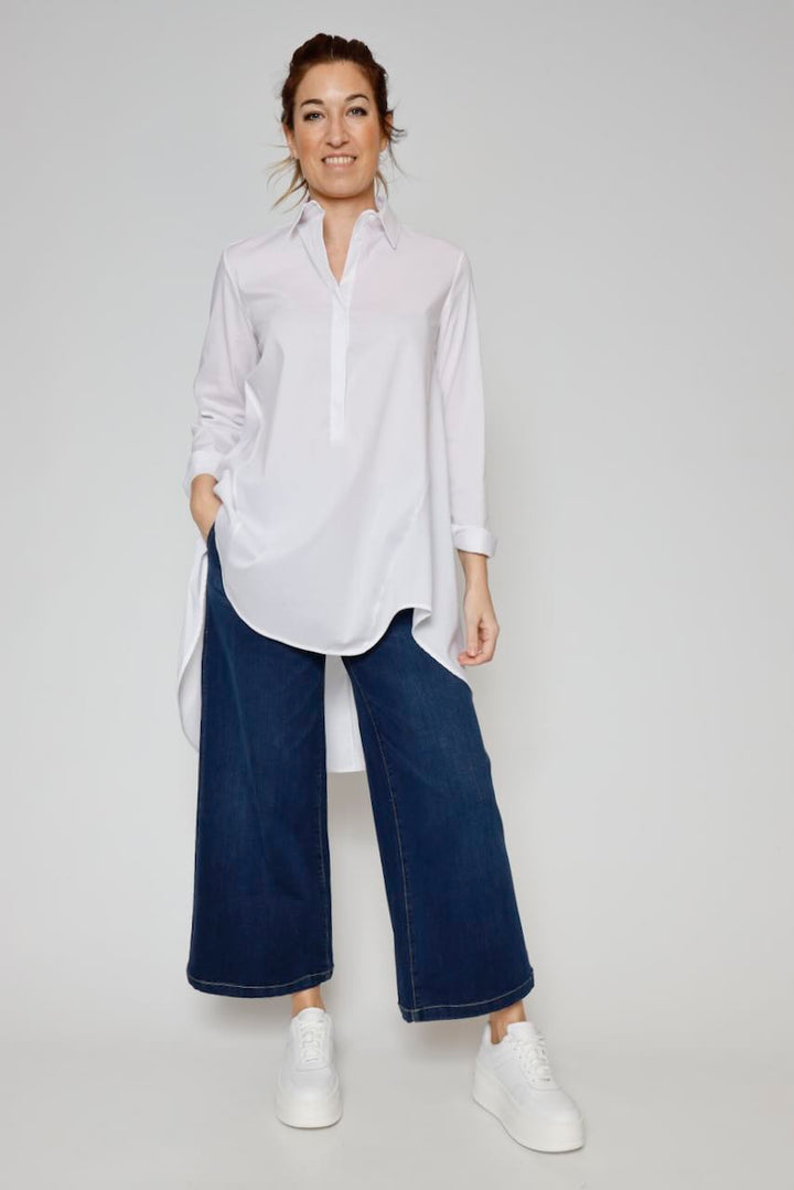 CAMISA LARGA CED3FDK-BLANCO