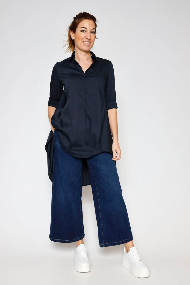 CED3FDK LONG SHIRT-NAVY