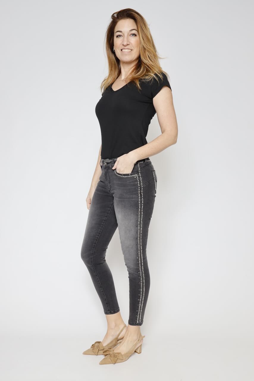 JEANS SLIM FIT SV8000D460R9-NEGRO