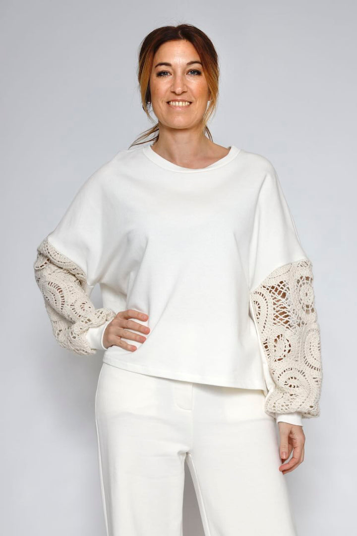 SUDADERA A25DL417-LATTE