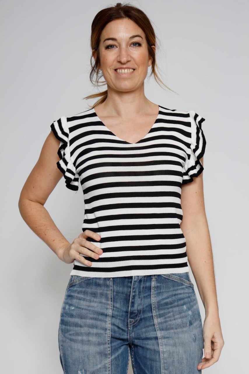 CAMISETA 88066-BLANCO/NEGRO