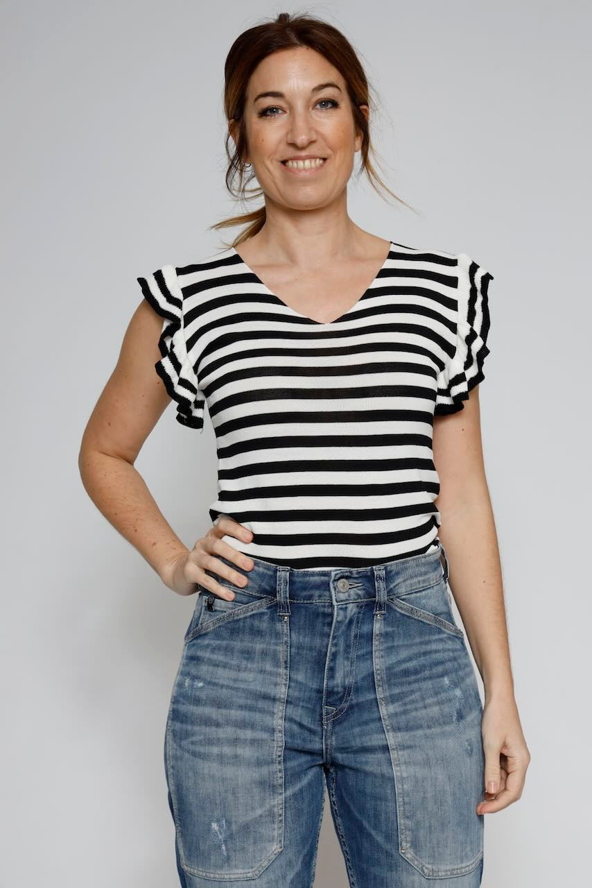 CAMISETA 88066-BLANCO/NEGRO