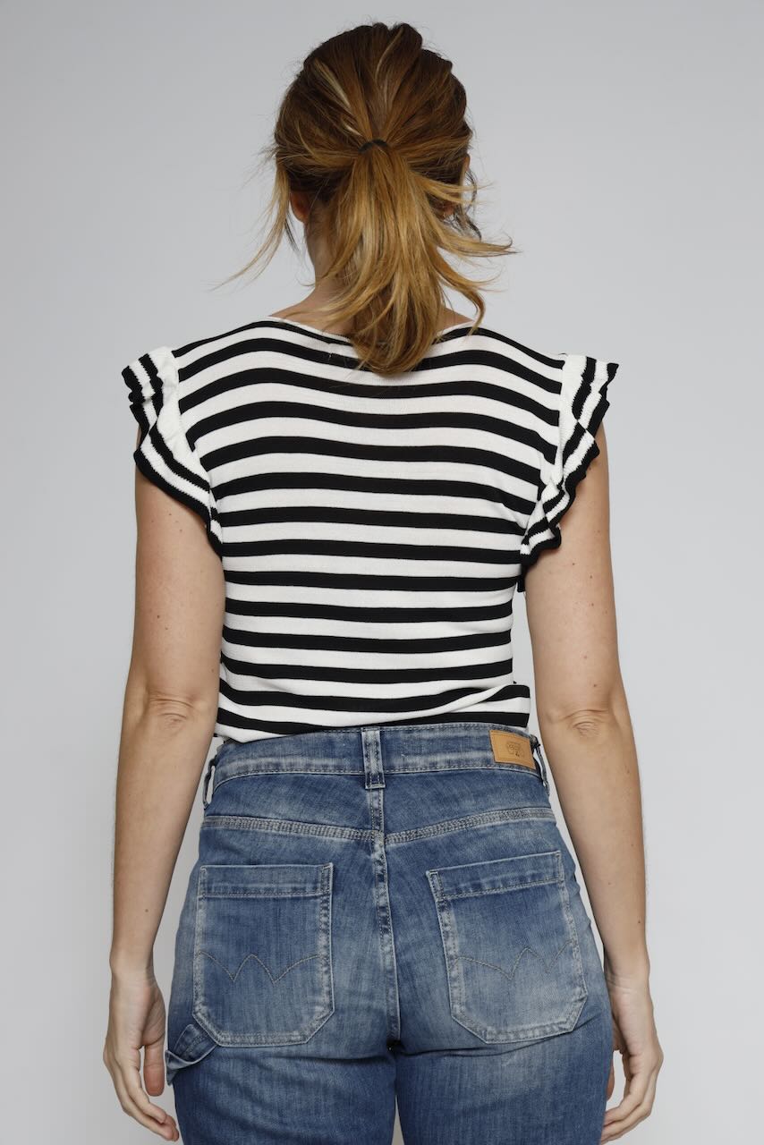 CAMISETA 88066-BLANCO/NEGRO