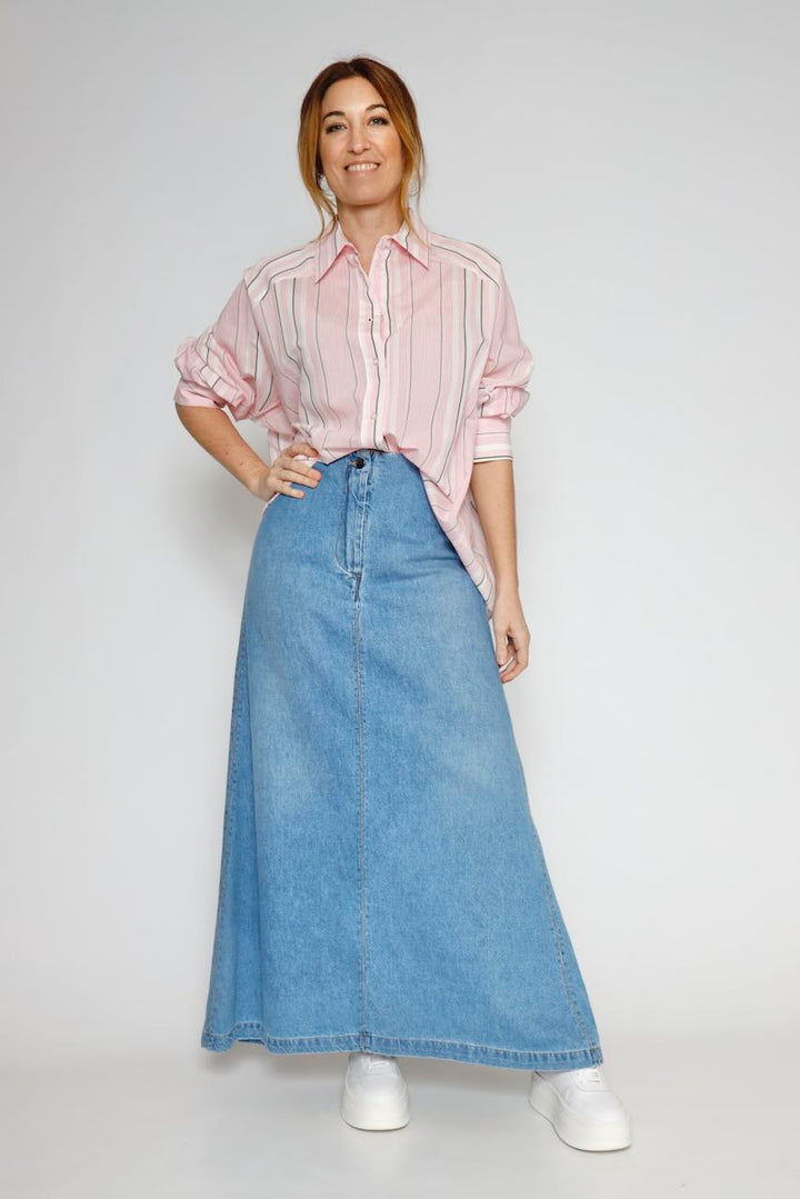 CAMISA BY10249-ROSA/VERDE