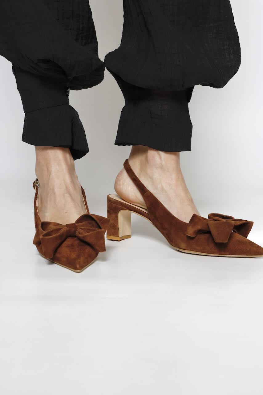 ZAPATO DESTALONADO 65621-CHOCOLATE