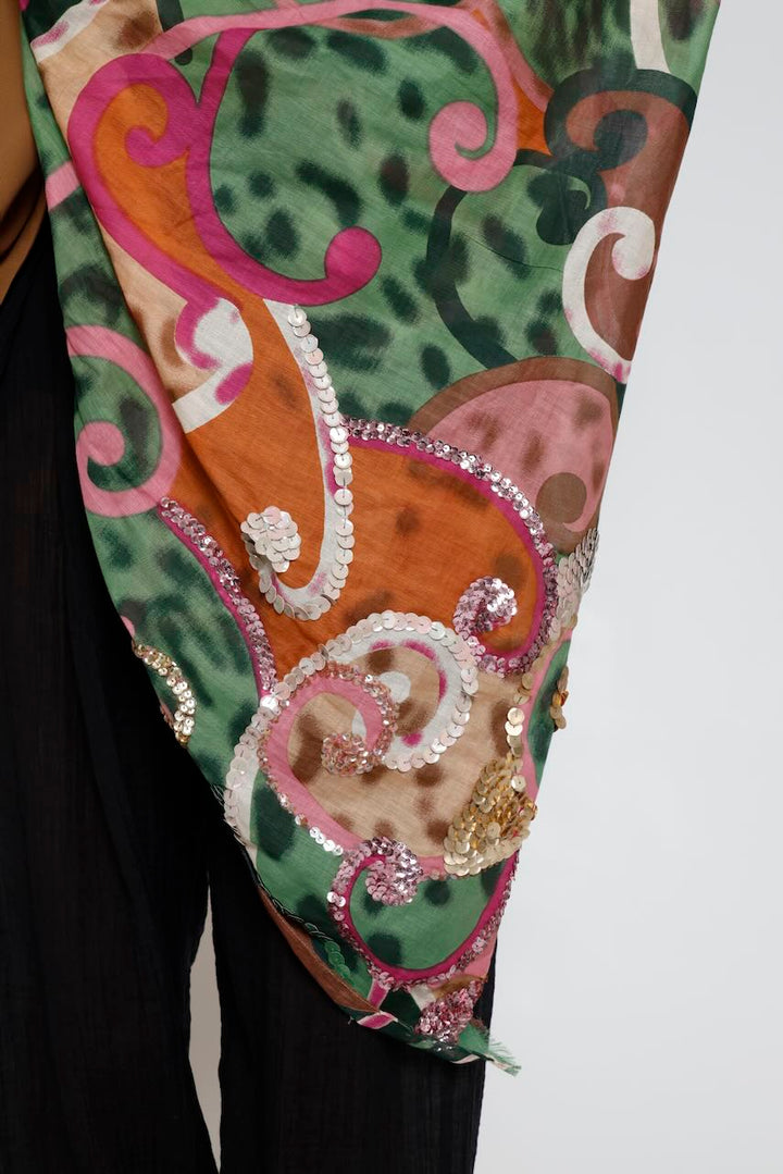 ESTOLA LA1475-VERDE/ROSA