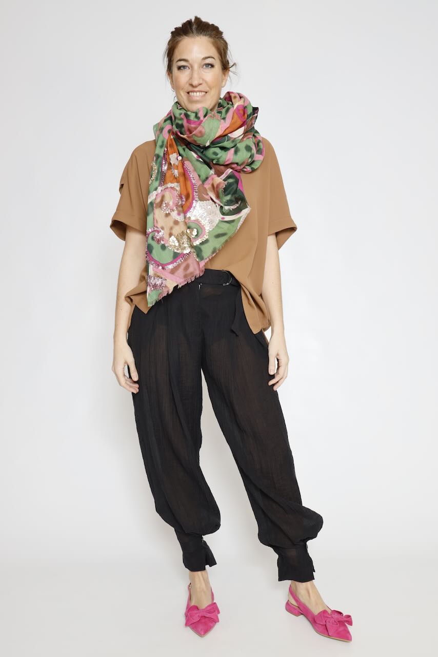 ESTOLA LA1475-VERDE/ROSA