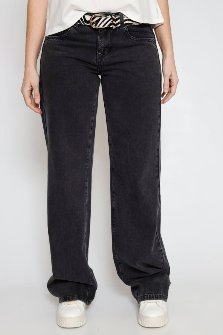 VAQUEROS FLARE AGATHA DENIM-NEGRO