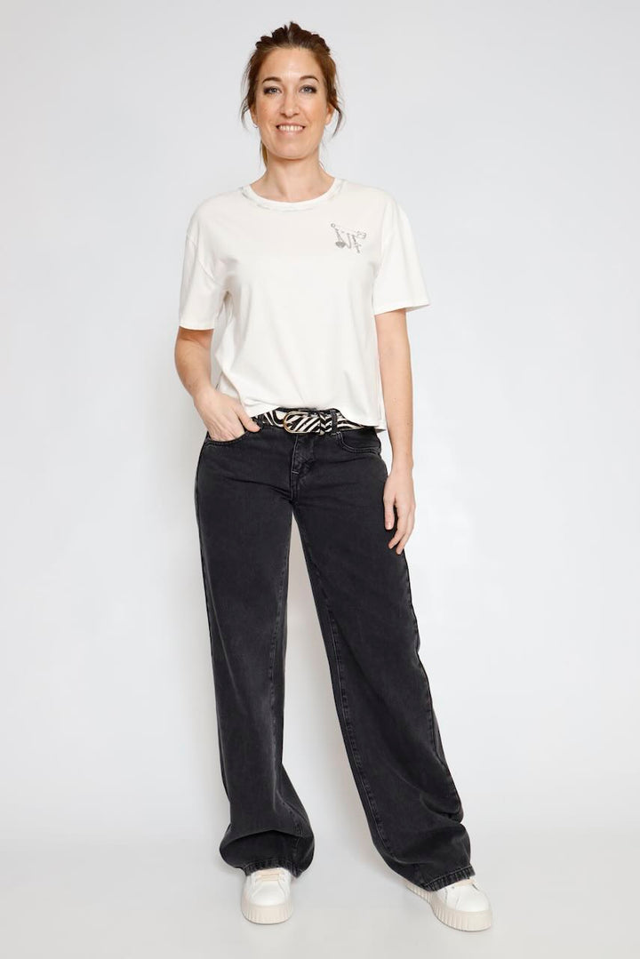 VAQUEROS FLARE AGATHA DENIM-NEGRO