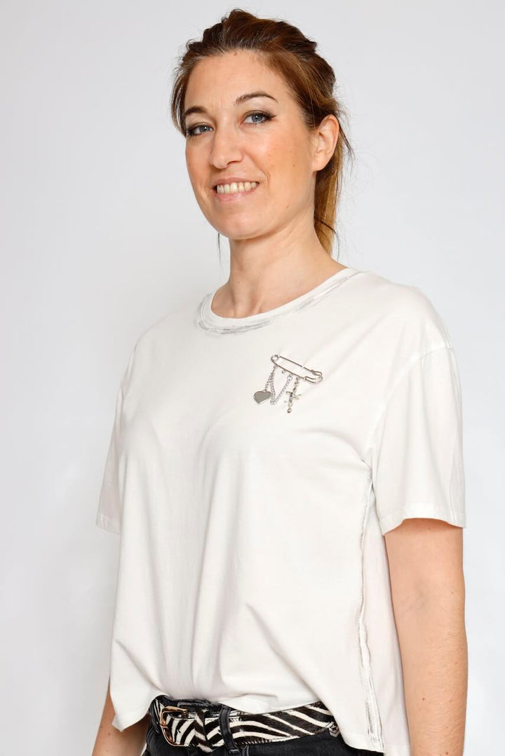 CAMISETA TISSALIA FOIL-BLANCO
