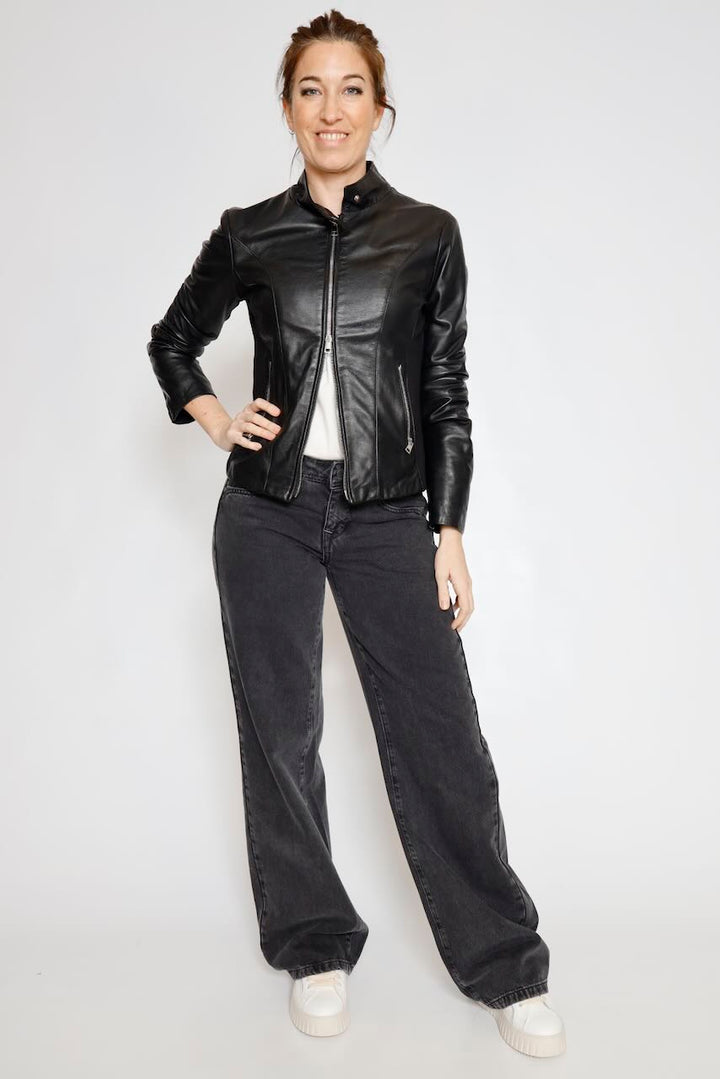 CAZADORA PIEL RP8SL3-NEGRO