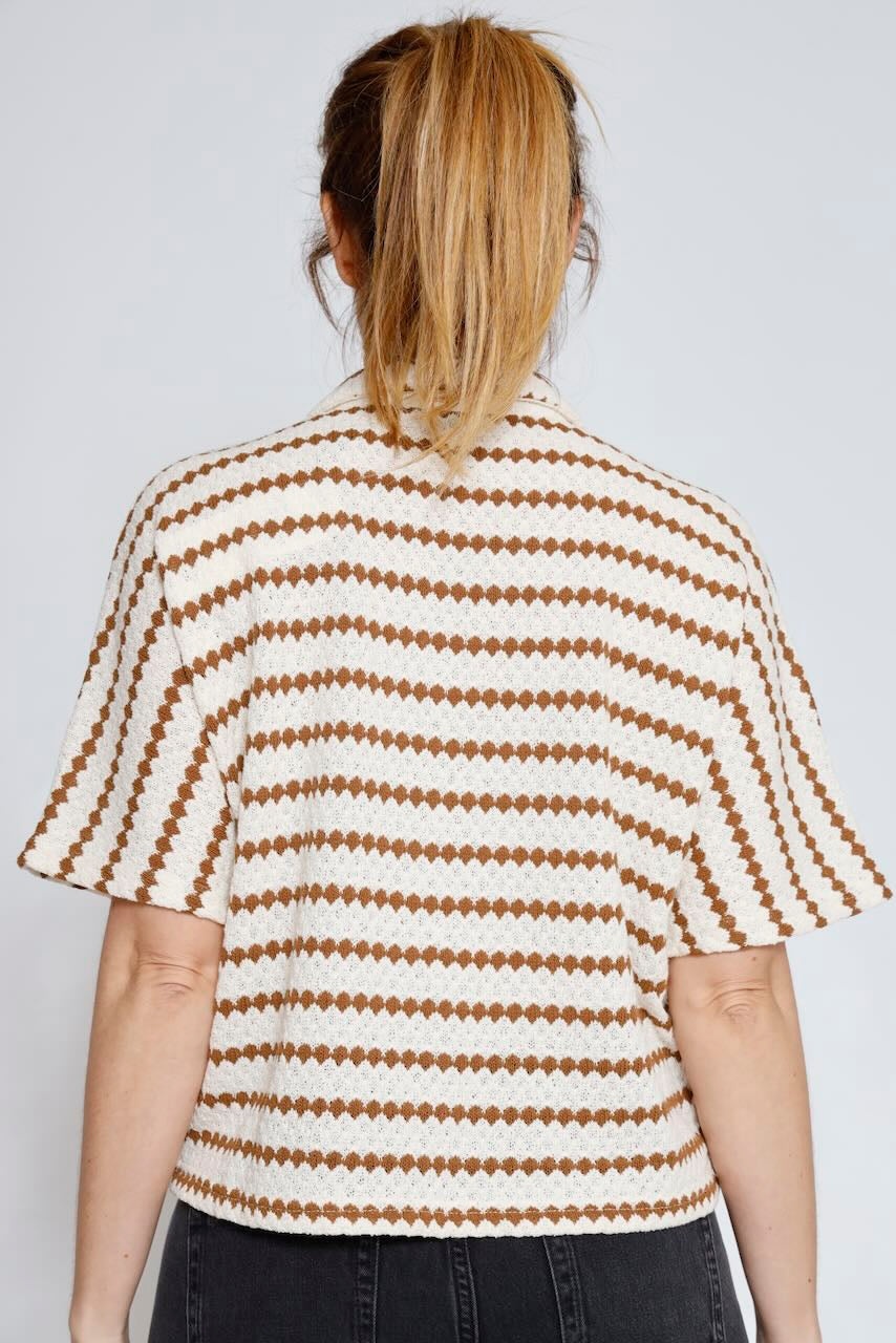 CAMISA FCLEO-TABACO/BEIGE