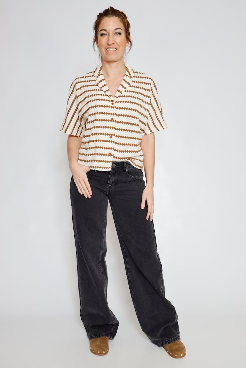 CAMISA FCLEO-TABACO/BEIGE