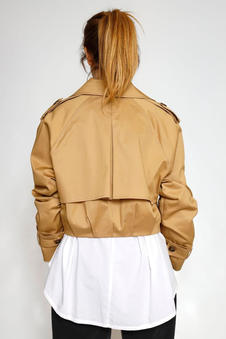 Gabardina corta  63-1034-CAMEL