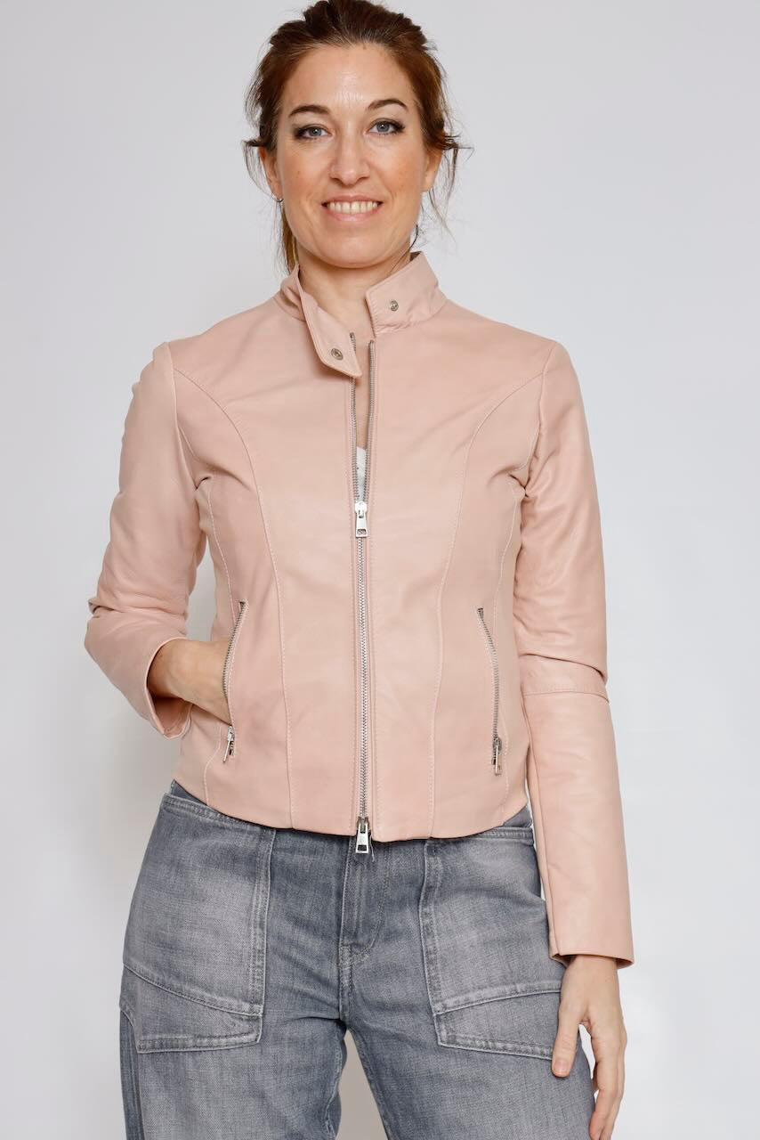 CAZADORA PIEL RP8SL3-ROSA
