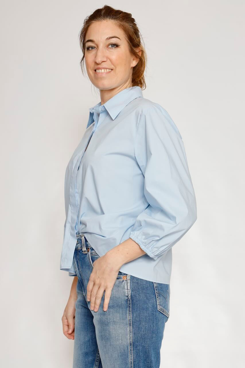 CAMISA BY10256-CELESTE