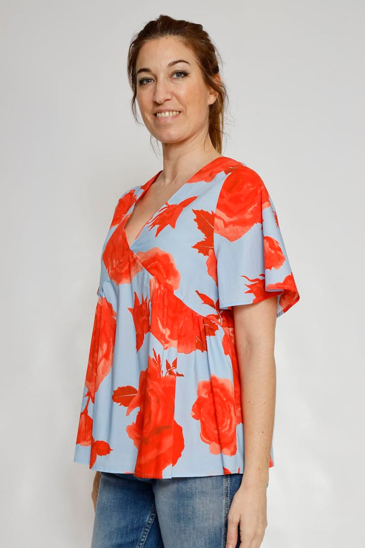 BLUSA BY10248-AZUL/NARANJA