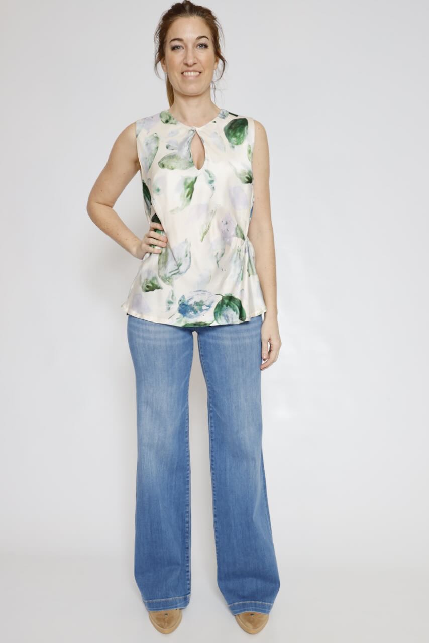 TOP BY10277-VERDE/BLANCO