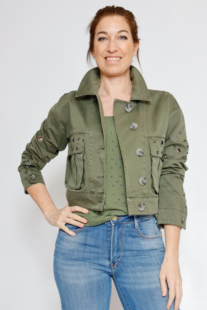 CHAQUETA VELY PLAIN-MILITAR