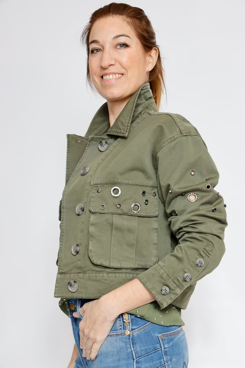 CHAQUETA VELY PLAIN-MILITAR